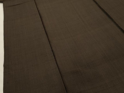 平和屋着物■男性　紬　間道　正絹　逸品　AABG8041sx