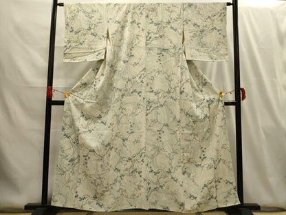 平和屋着物■上質な小紋 流水枝葉文 正絹 逸品 AABG8047sx