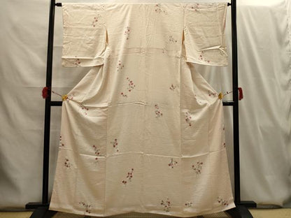 平和屋着物■上質な小紋 草花文 正絹 逸品 AABG8049sx