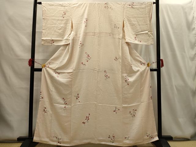 平和屋着物■上質な小紋 草花文 正絹 逸品 AABG8049sx