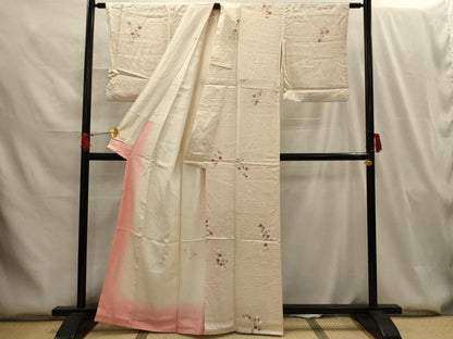 平和屋着物■上質な小紋 草花文 正絹 逸品 AABG8049sx
