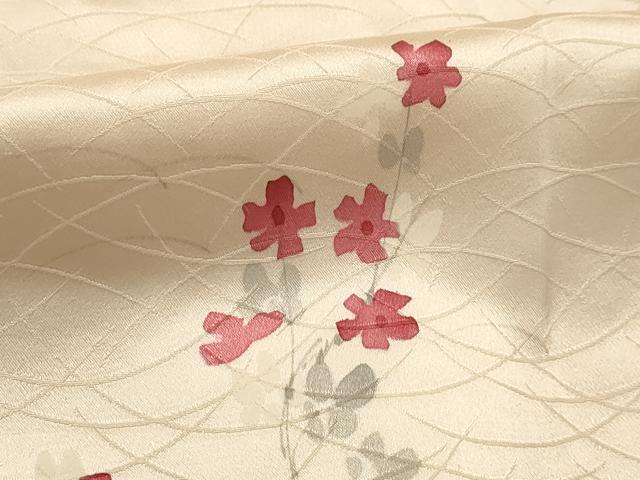 平和屋着物■上質な小紋 草花文 正絹 逸品 AABG8049sx