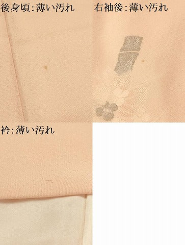 平和屋着物■上質な小紋 飾花文 銀糸 正絹 逸品 AABG8050sx