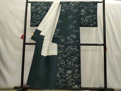 平和屋着物■訪問着 手描き 風景文 正絹 逸品 AABG8053sx