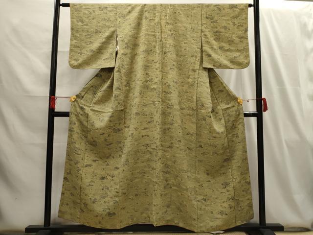 平和屋着物■上質な小紋 舞花文 正絹 逸品 AABG8057sx
