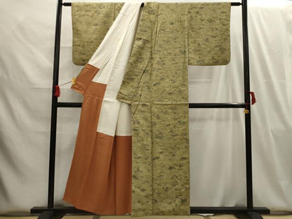 平和屋着物■上質な小紋 舞花文 正絹 逸品 AABG8057sx