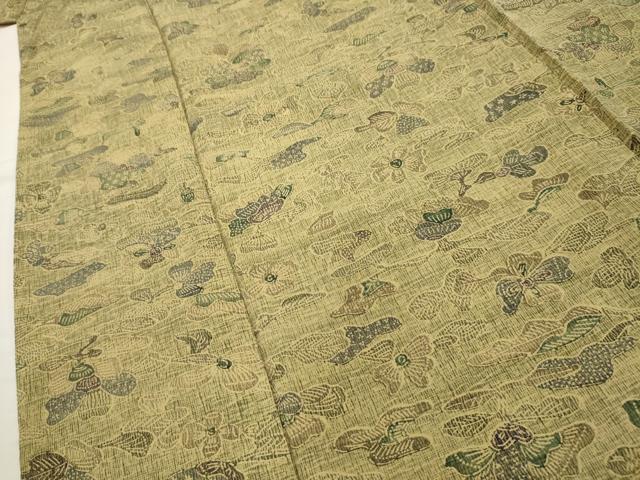 平和屋着物■上質な小紋 舞花文 正絹 逸品 AABG8057sx