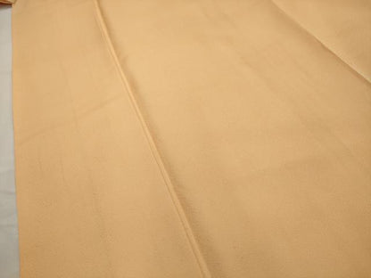 平和屋着物■上質な色無地 紋意匠 杏色 正絹 逸品 AABG8062sx