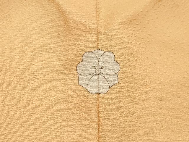 平和屋着物■上質な色無地 紋意匠 杏色 正絹 逸品 AABG8062sx