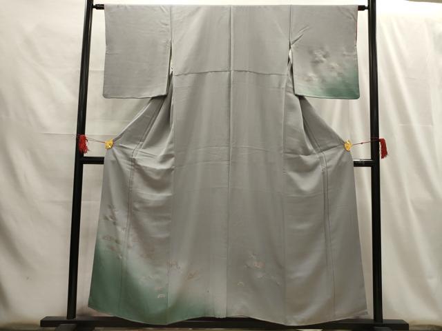 平和屋着物■訪問着　梅松文　暈し染め　金彩　正絹　逸品　AABG8063sx