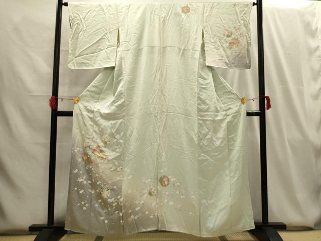 平和屋着物■訪問着 雪輪花文 暈し染め 金糸 金彩 正絹 逸品 AABG8067sx