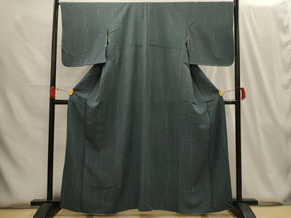 平和屋着物■上質な小紋 よろけ縞 正絹 逸品 AABG8069sx