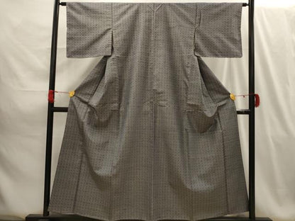 平和屋着物■本場村山大島紬　幾何学文様　正絹　逸品　AABG8073sx