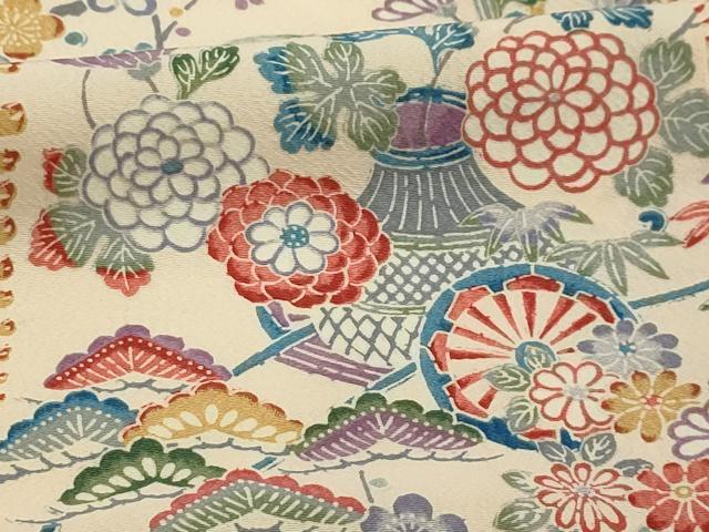 平和屋着物■上質な小紋 松竹梅風景文 やまと誂製 正絹 逸品 AABG8074sx