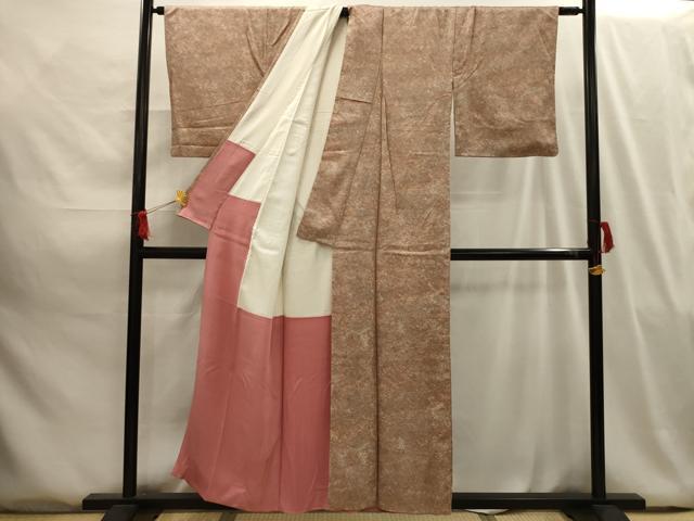 平和屋着物■上質な小紋 舞葉文 正絹 逸品 AABG8084sx