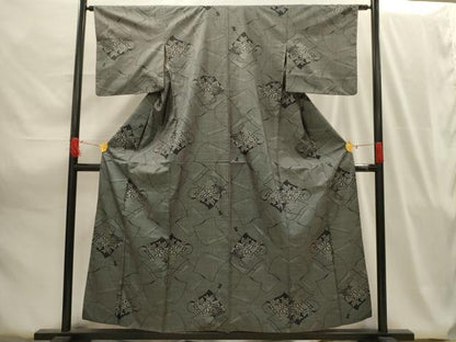 平和屋着物■本場大島紬 7マルキ 花冊子文 正絹 逸品 AABG8103sx