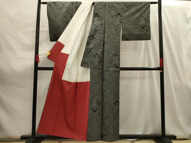 平和屋着物■本場大島紬 7マルキ 花冊子文 正絹 逸品 AABG8103sx