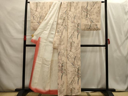 平和屋着物■上質な小紋 短冊風景文 正絹 逸品 AABG8116sx
