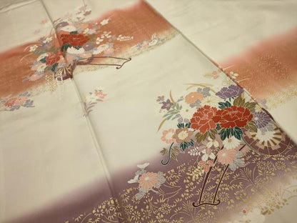 平和屋着物■訪問着　花車文　暈し染め　金彩　正絹　逸品　AABG8123sx