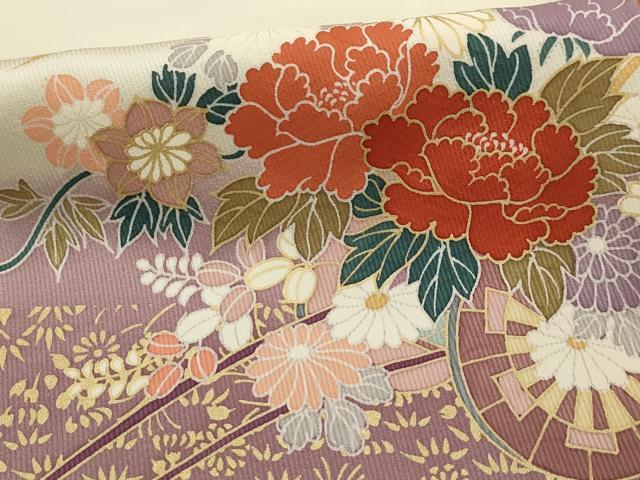 平和屋着物■訪問着　花車文　暈し染め　金彩　正絹　逸品　AABG8123sx