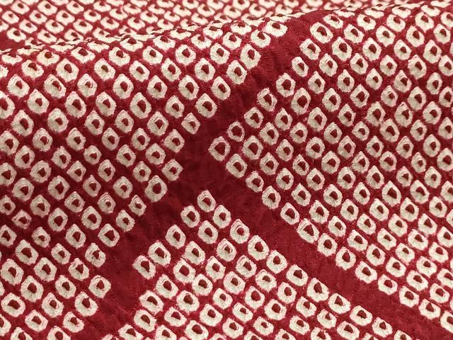 平和屋着物■上質な小紋 総絞り 斜縞 正絹 逸品 AABG8136sx