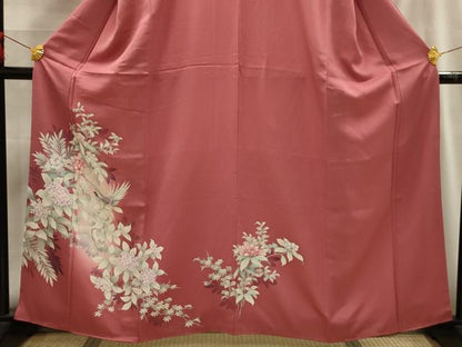 平和屋着物■訪問着 花鳥文 暈し染め 金彩 正絹 逸品 AABG8140sx