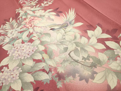 平和屋着物■訪問着 花鳥文 暈し染め 金彩 正絹 逸品 AABG8140sx
