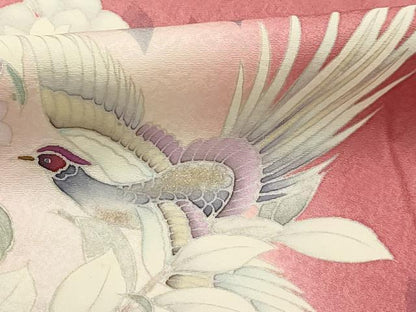 平和屋着物■訪問着 花鳥文 暈し染め 金彩 正絹 逸品 AABG8140sx