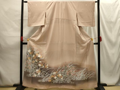 平和屋着物■豪華色留袖 刺繍 草花文 暈し染め 金糸 金銀彩 正絹 逸品 AABG8149sx