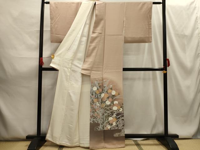 平和屋着物■豪華色留袖 刺繍 草花文 暈し染め 金糸 金銀彩 正絹 逸品 AABG8149sx