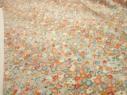 平和屋着物■上質な小紋 草花文 正絹 逸品 AABG8161sx