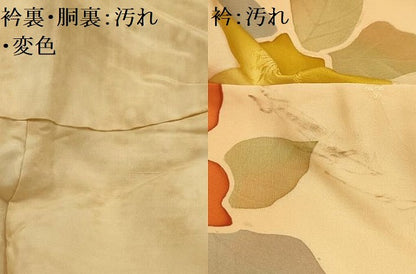 平和屋着物■上質な小紋 地紋起こし 草花文 正絹 逸品 AABG8162sx