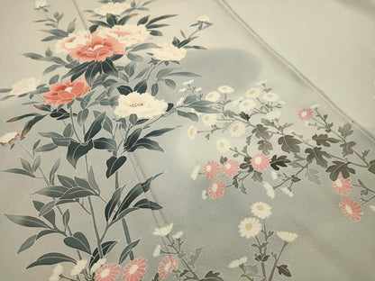 平和屋着物■訪問着 草花文 暈し染め 正絹 逸品 AABG8165sx