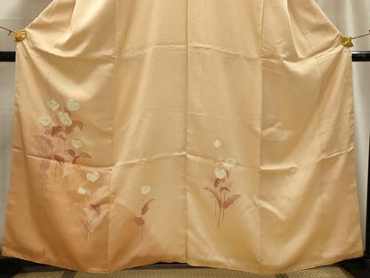 平和屋着物■訪問着 駒刺繍 草花文 暈し染め 正絹 逸品 AABG8167sx