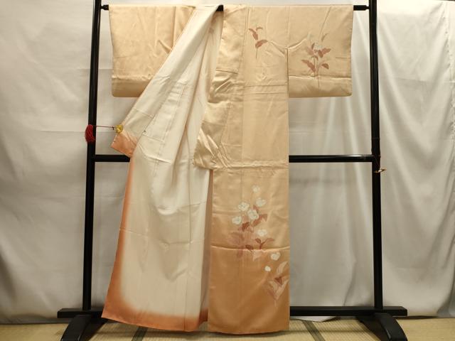 平和屋着物■訪問着 駒刺繍 草花文 暈し染め 正絹 逸品 AABG8167sx