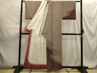 平和屋着物■訪問着 流水吉祥文 正絹 逸品 AABG8169sx