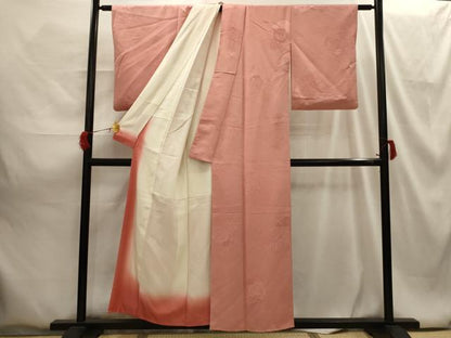 平和屋着物■上質な色無地 花鏡裏地紋 ときがら茶色 正絹 逸品 AABG8171sx