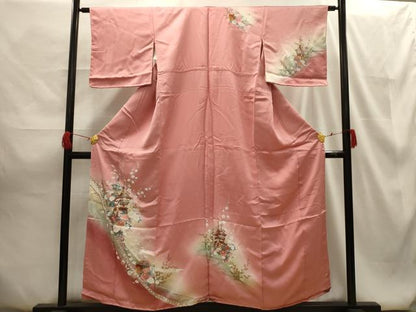 平和屋着物■訪問着 雪輪花文 暈し染め 金彩 正絹 逸品 AABG8175sx