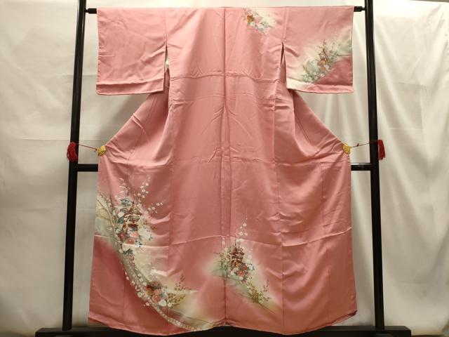 平和屋着物■訪問着 雪輪花文 暈し染め 金彩 正絹 逸品 AABG8175sx