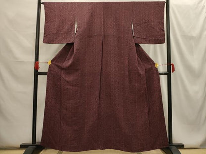平和屋着物■上質な小紋 鳥獣花間道 鬼しぼ縮緬 正絹 逸品 AABG8178sx