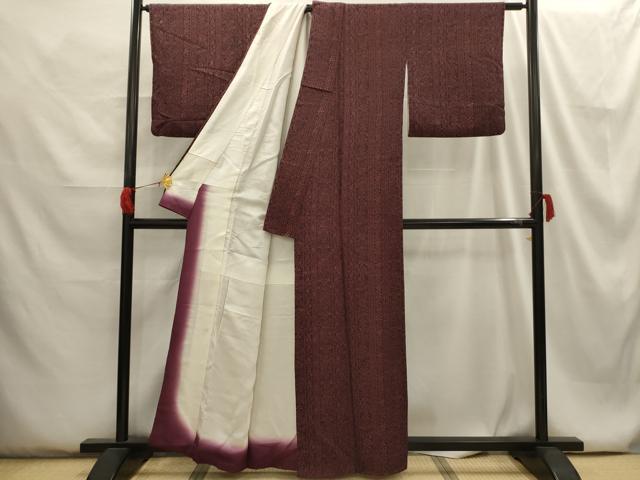 平和屋着物■上質な小紋 鳥獣花間道 鬼しぼ縮緬 正絹 逸品 AABG8178sx
