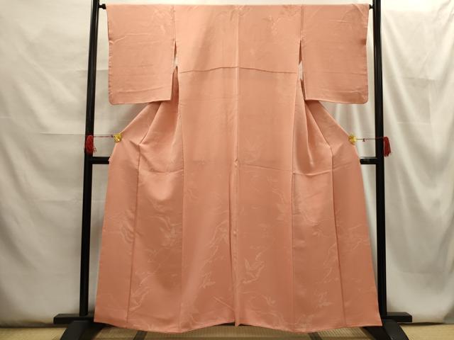 平和屋着物■上質な小紋 流水草花地紋 正絹 逸品 AABG8183sx