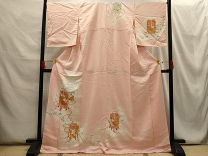 平和屋着物■訪問着 刺繍 貝桶花文 暈し染め 金彩 やまと誂製 正絹 逸品 AABG8185sx