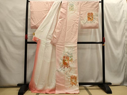 平和屋着物■訪問着 刺繍 貝桶花文 暈し染め 金彩 やまと誂製 正絹 逸品 AABG8185sx