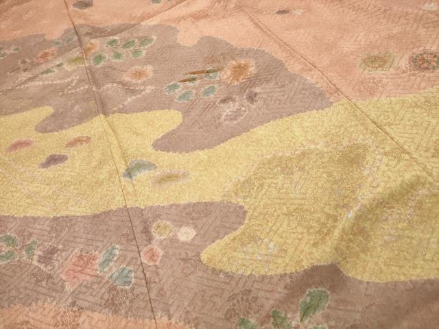 平和屋着物■訪問着 霞花文 金銀彩 正絹 逸品 AABG8187sx