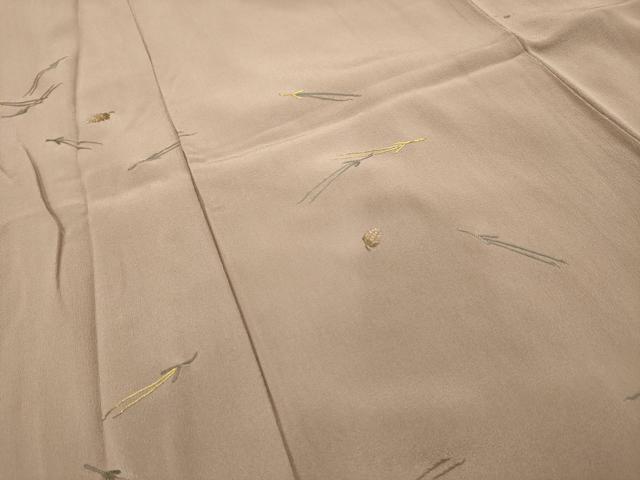 平和屋着物■訪問着 刺繍 吹き寄せ文 金糸 正絹 逸品 AABG8189sx
