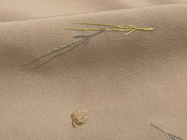 平和屋着物■訪問着 刺繍 吹き寄せ文 金糸 正絹 逸品 AABG8189sx