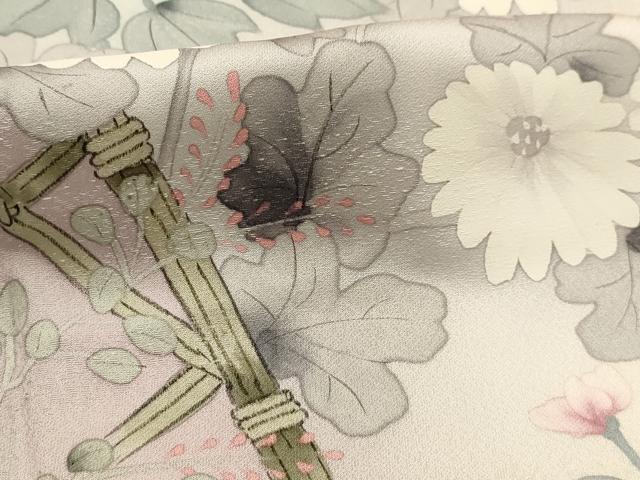 平和屋着物■訪問着 手描き 花籬文 暈し染め 正絹 逸品 AABG8192sx