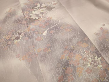 平和屋着物■訪問着 刺繍 扇面花文 暈し染め 正絹 逸品 AABG8195sx