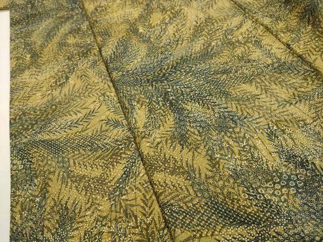 平和屋着物■上質な小紋　紬地　草花文　正絹　逸品　AABG8199sx